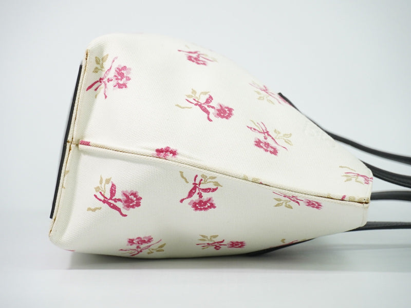 Loewe T Shopper Printed Canvas White Bag