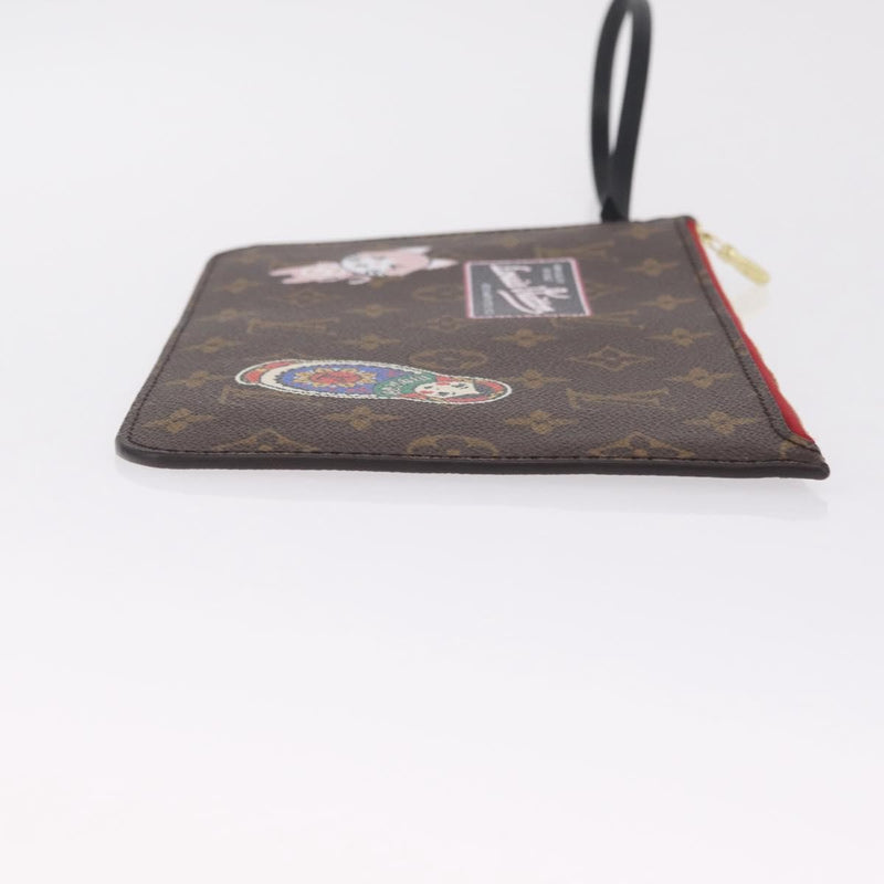 Louis Vuitton Neverfull Pochette Limited Edition World Tour Monogram Canvas Brown Bag
