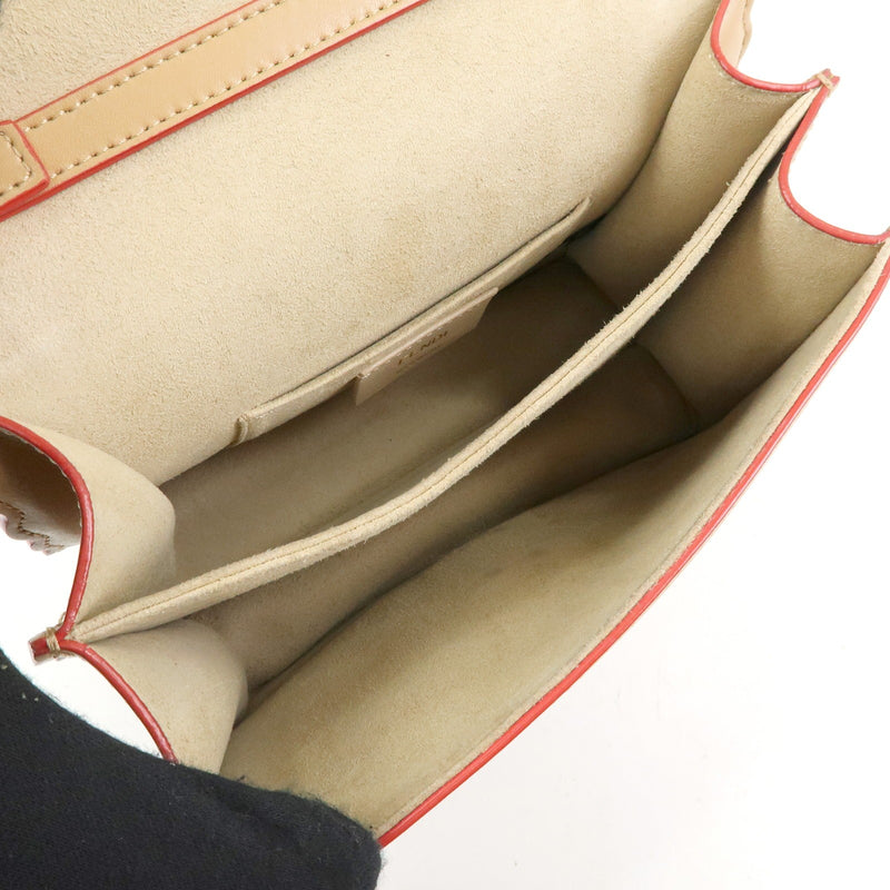 Fendi Kan I Leather Beige Bag