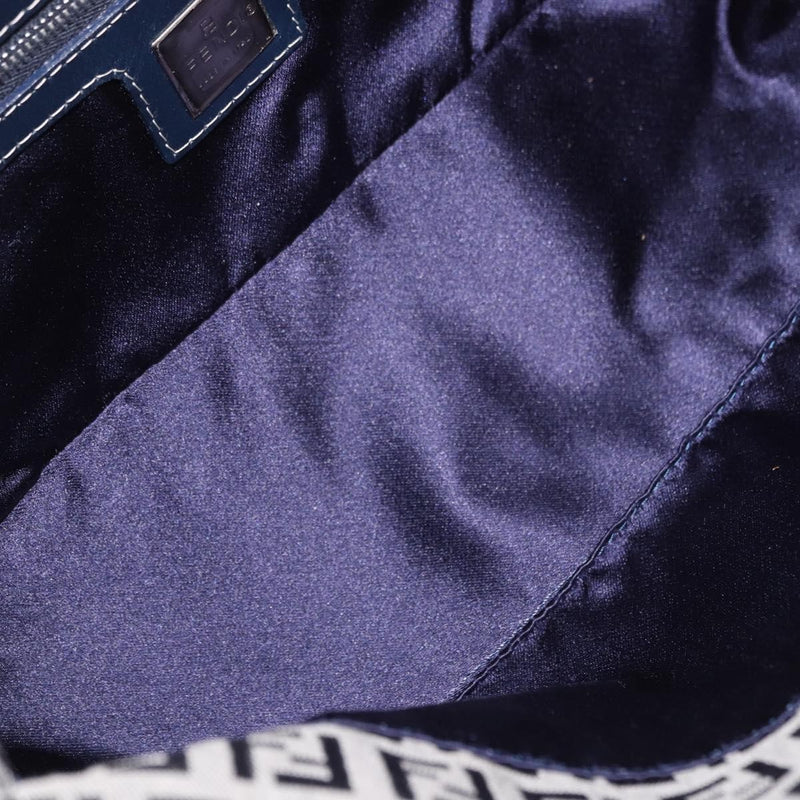 Fendi Baguette Zucchino Canvas Navy Bag
