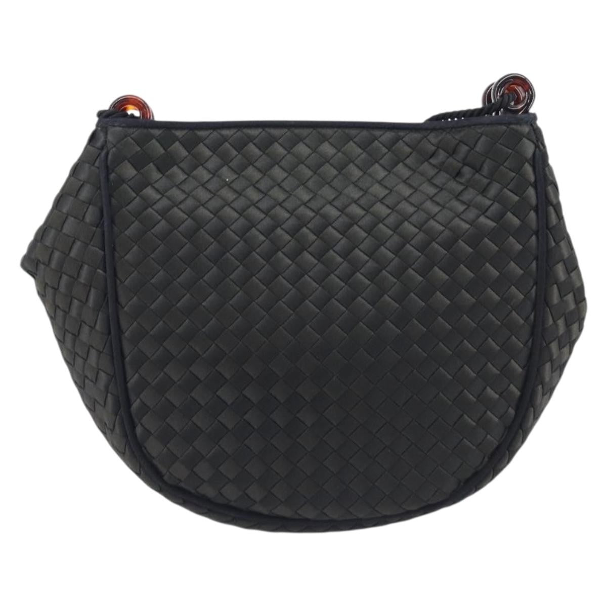 Bottega Veneta Vintage Intrecciato Hobo Nylon Black