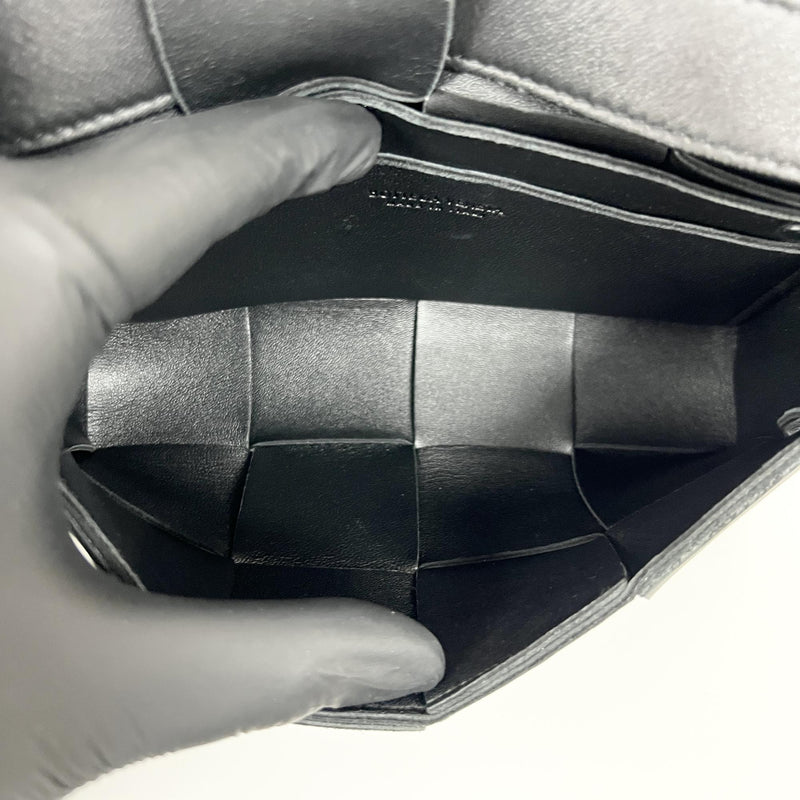Bottega Veneta Cassette Belt Maxi Intrecciato Leather Black Bag