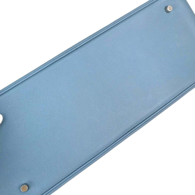 Hermes Plume Epsom Blue Leather Bag