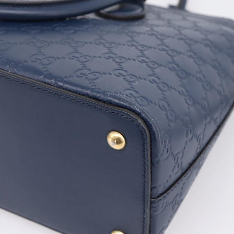Gucci Linea A Convertible Guccissima Leather Navy Bag