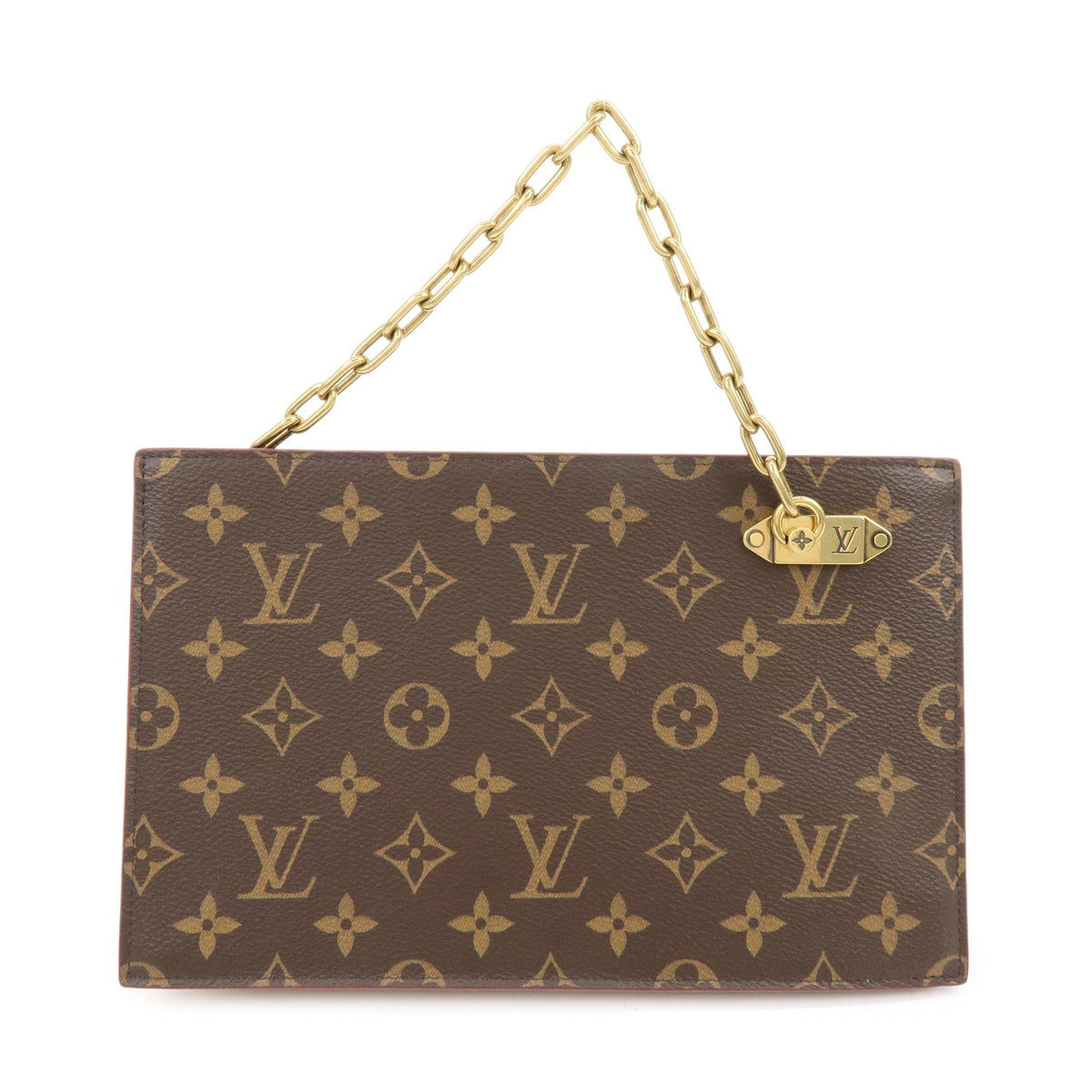 Louis Vuitton Legacy Chain Clutch Monogram Canvas Brown