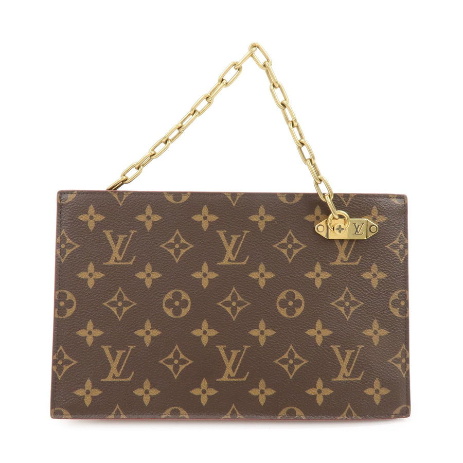 Louis Vuitton Legacy Chain Clutch Monogram Canvas Brown