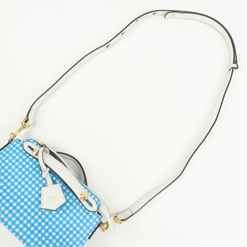 Fendi By The Way Satchel Printed Leather Blue