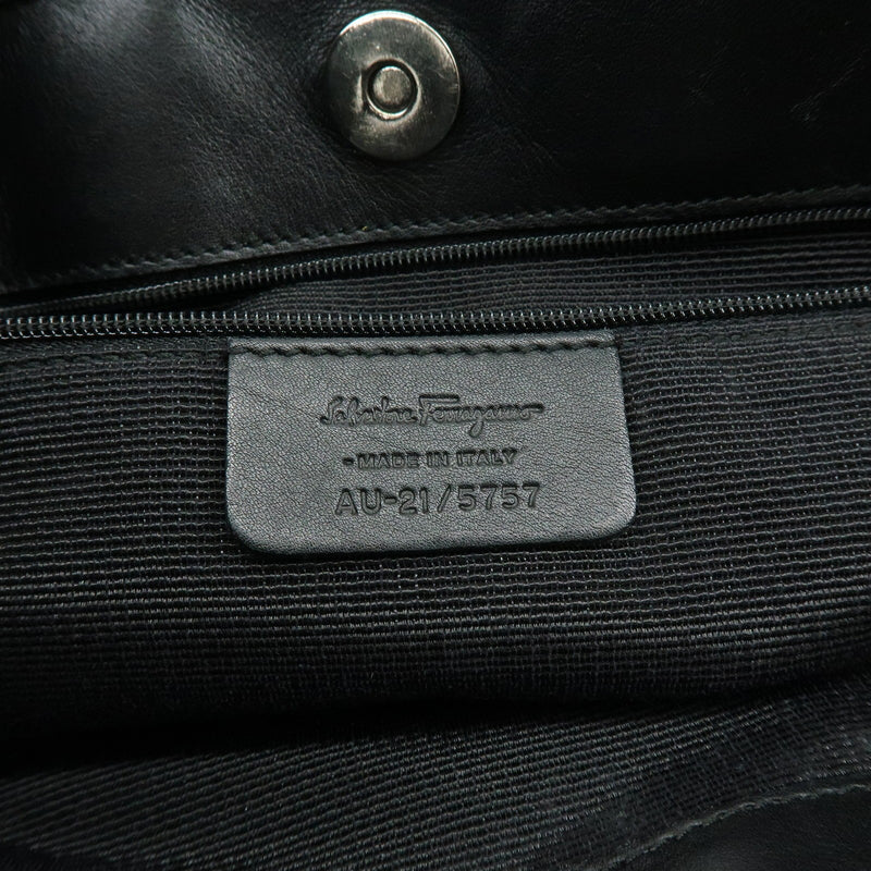 Salvatore Ferragamo Gancini Tote Canvas Black