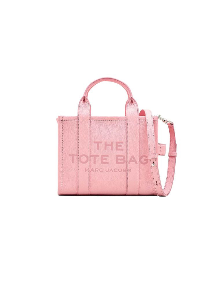 Marc Jacobs Embossed Logo Cow Leather Tote Bag — Pink