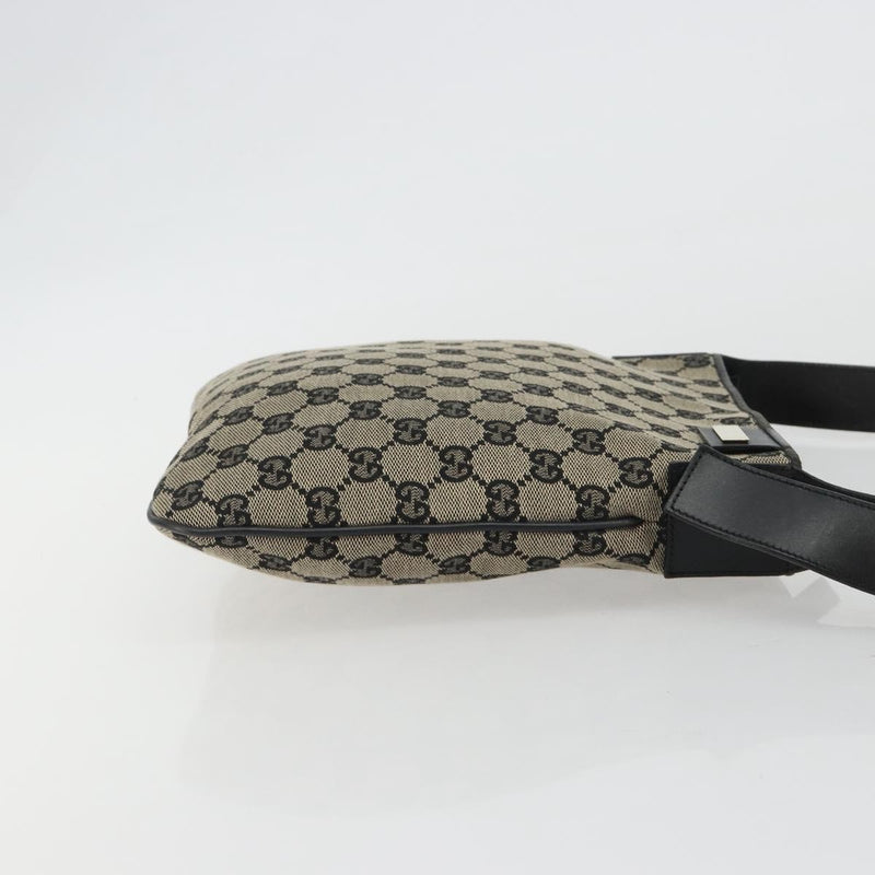 Gucci Web Strap Zip Messenger Gg Canvas Beige