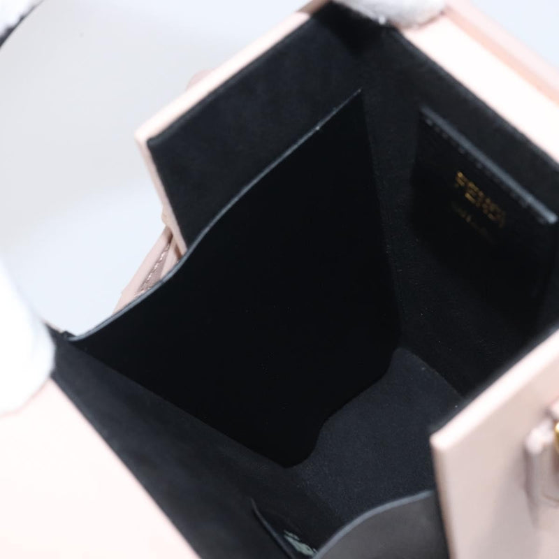 Fendi Logo Vertical Box Leather Pink Bag