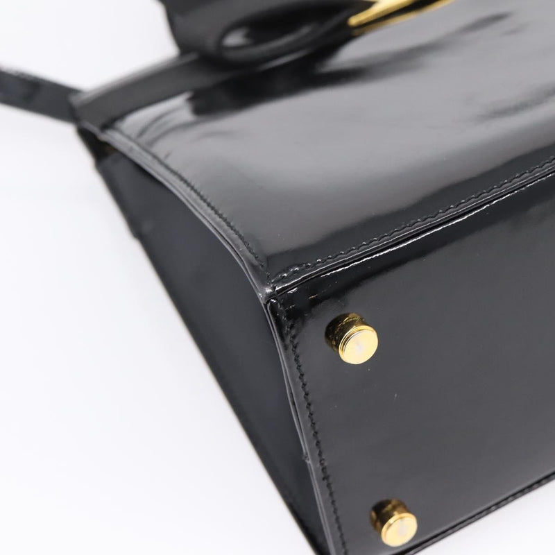 Salvatore Ferragamo Convertible Vara Bow Patent Leather Black Patent_leather Bag