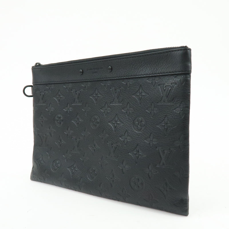 Louis Vuitton Pochette To-Go Monogram Shadow Leather Black Bag