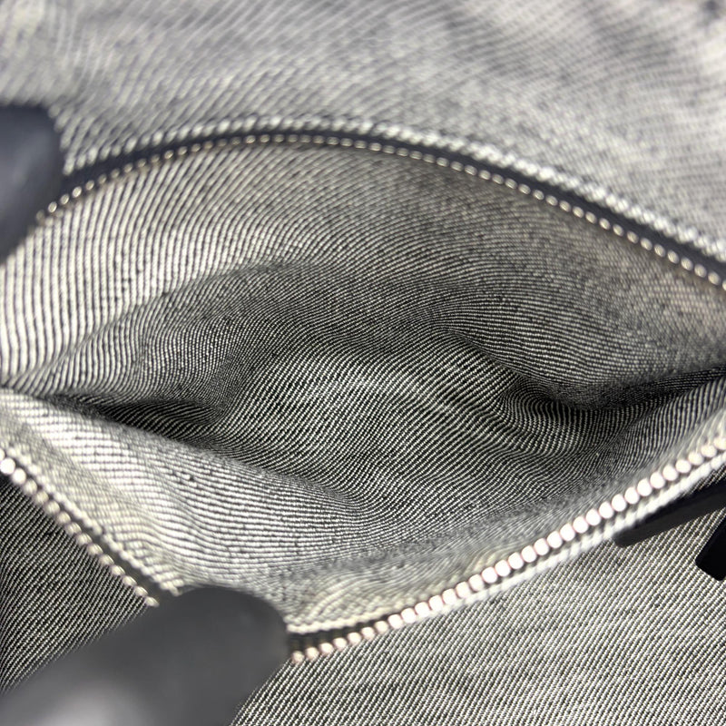 Miu Miu My Logo Leather Black Denim_jeans Bag