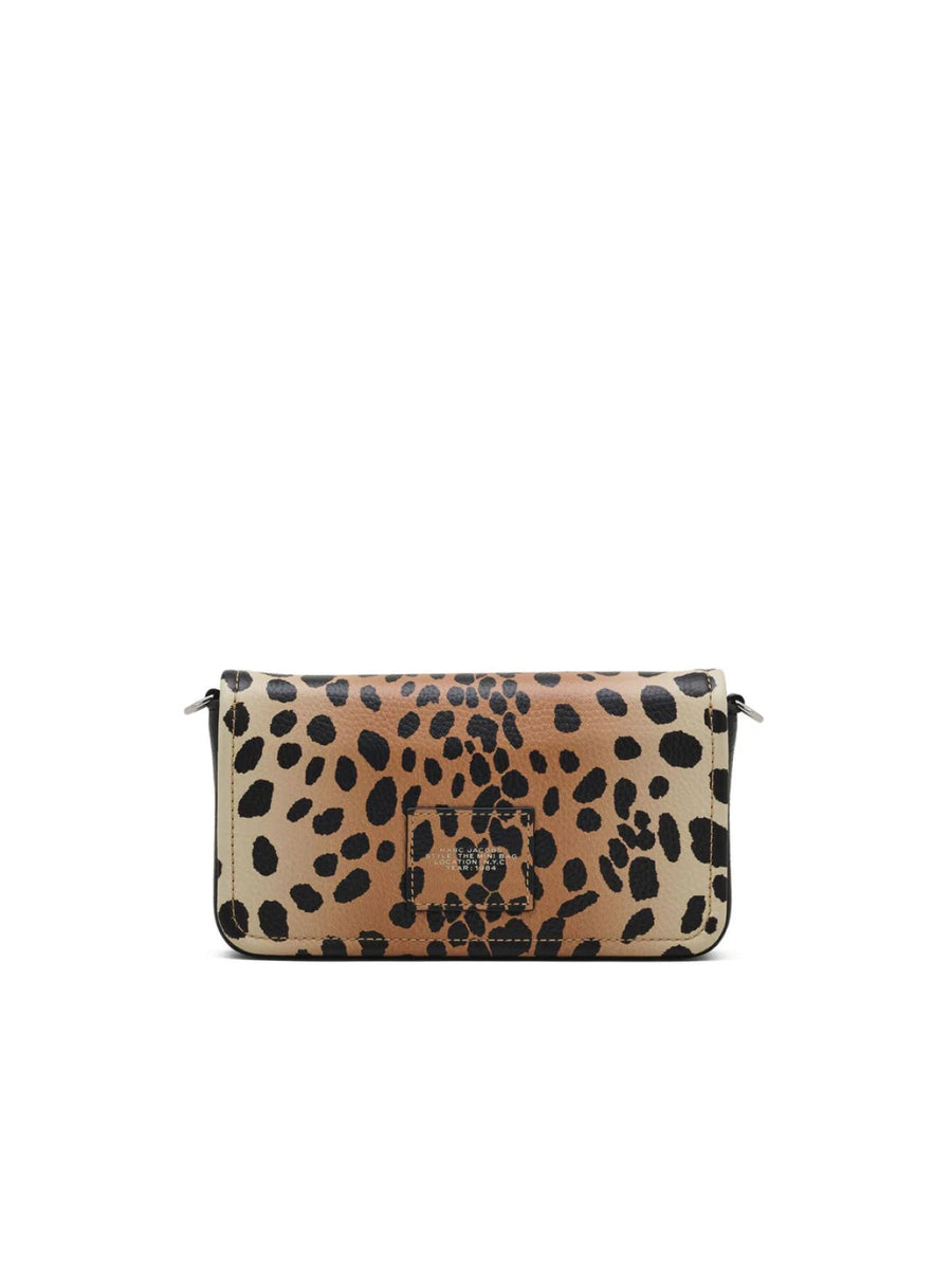 Marc Jacobs Animal-Print Leather Mini Bag — Beige