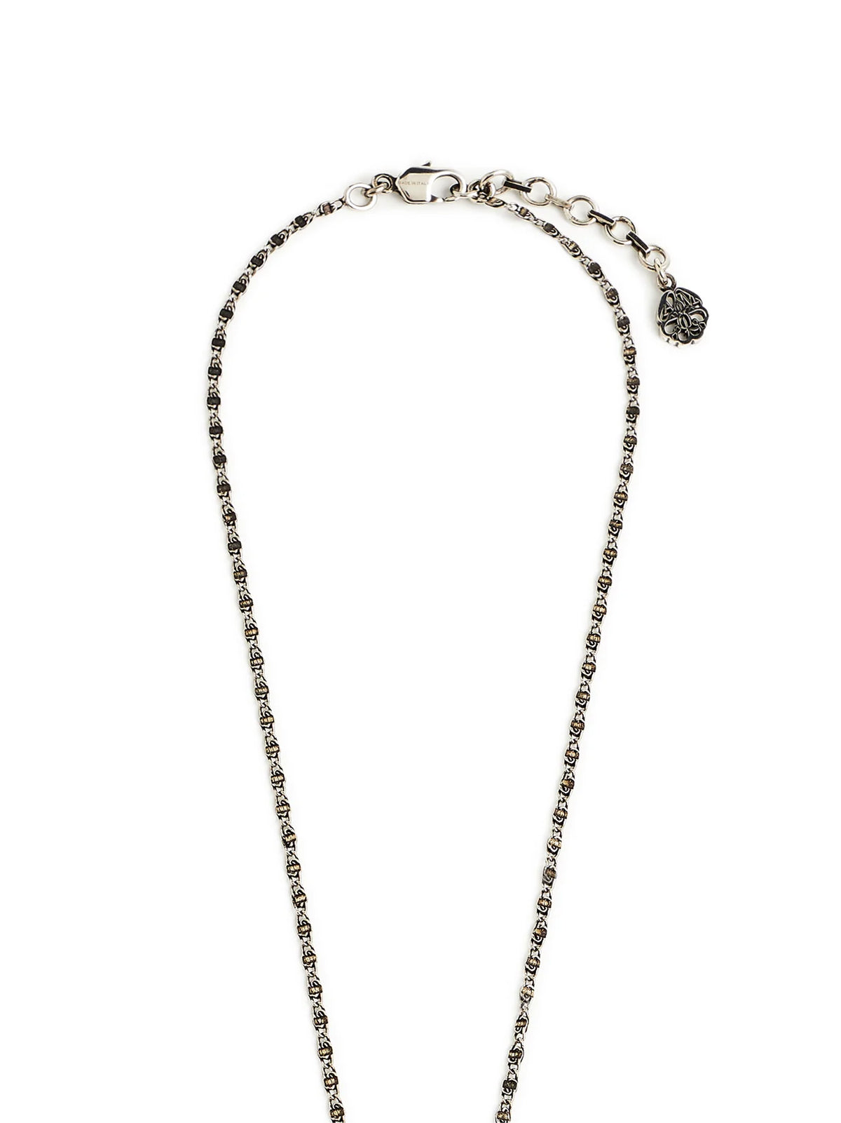 Alexander Mcqueen Plate Medallion Cameo Chain Necklace — Silver Brass Necklaces