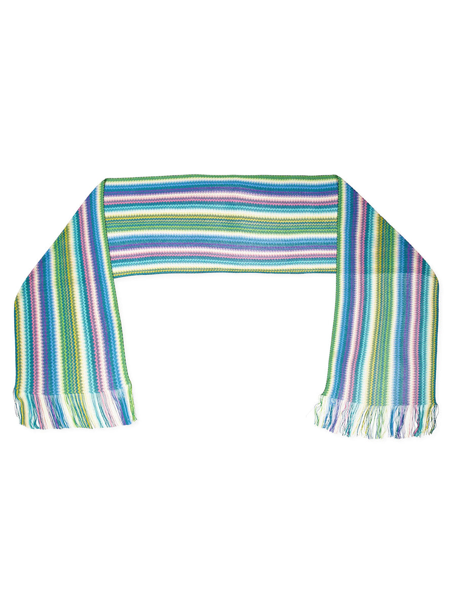 Missoni Zig Zag Striped Scarf — Multicolor Viscose Scarfs