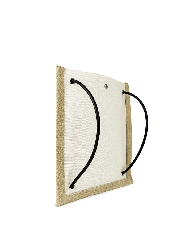 Saint Laurent Universite Crossbody Bag — White Textile