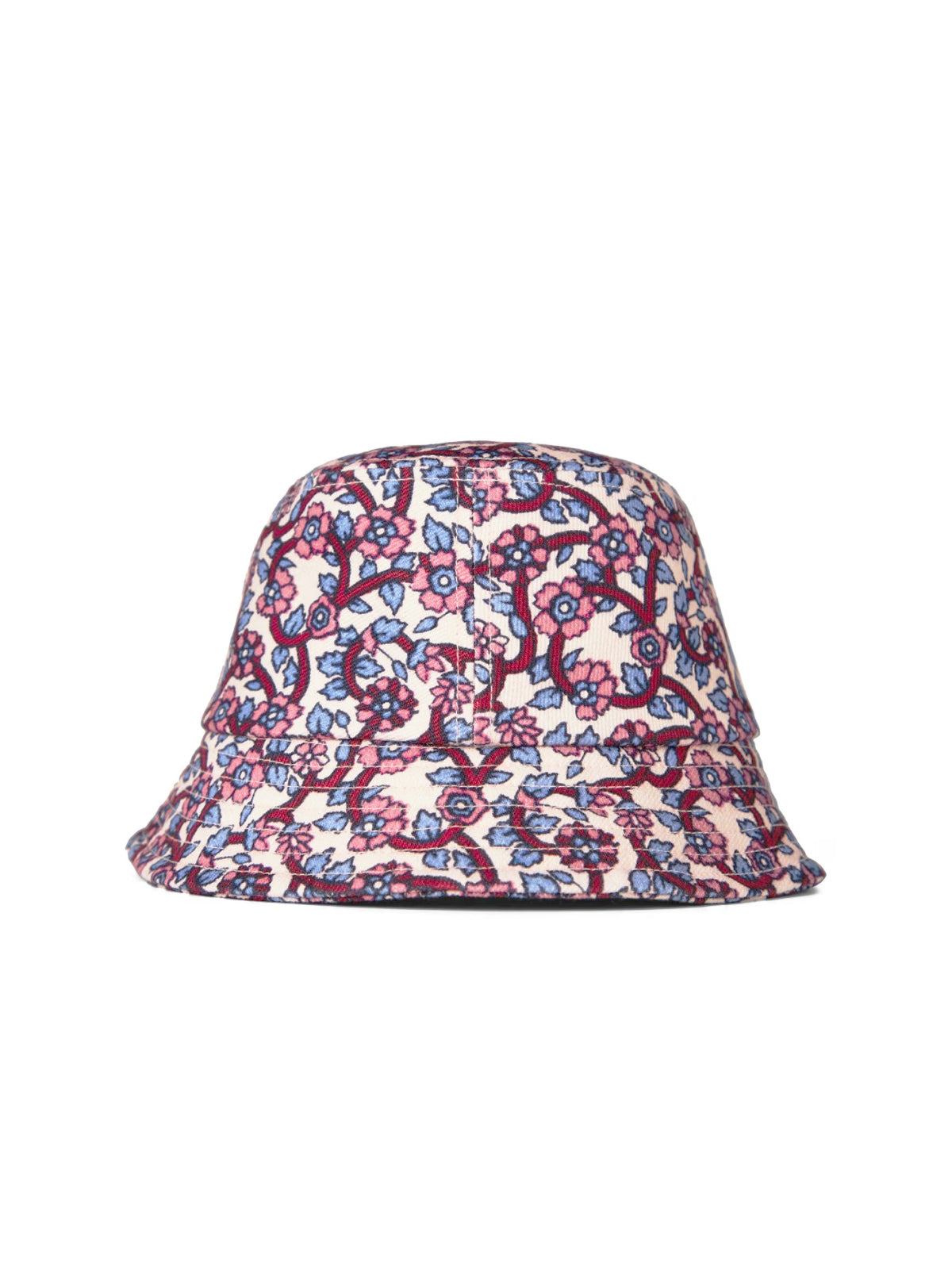Isabel Marant Cu001xfaa1c18a23 Floral Print Logo Bucket Hat — Beige Cotton