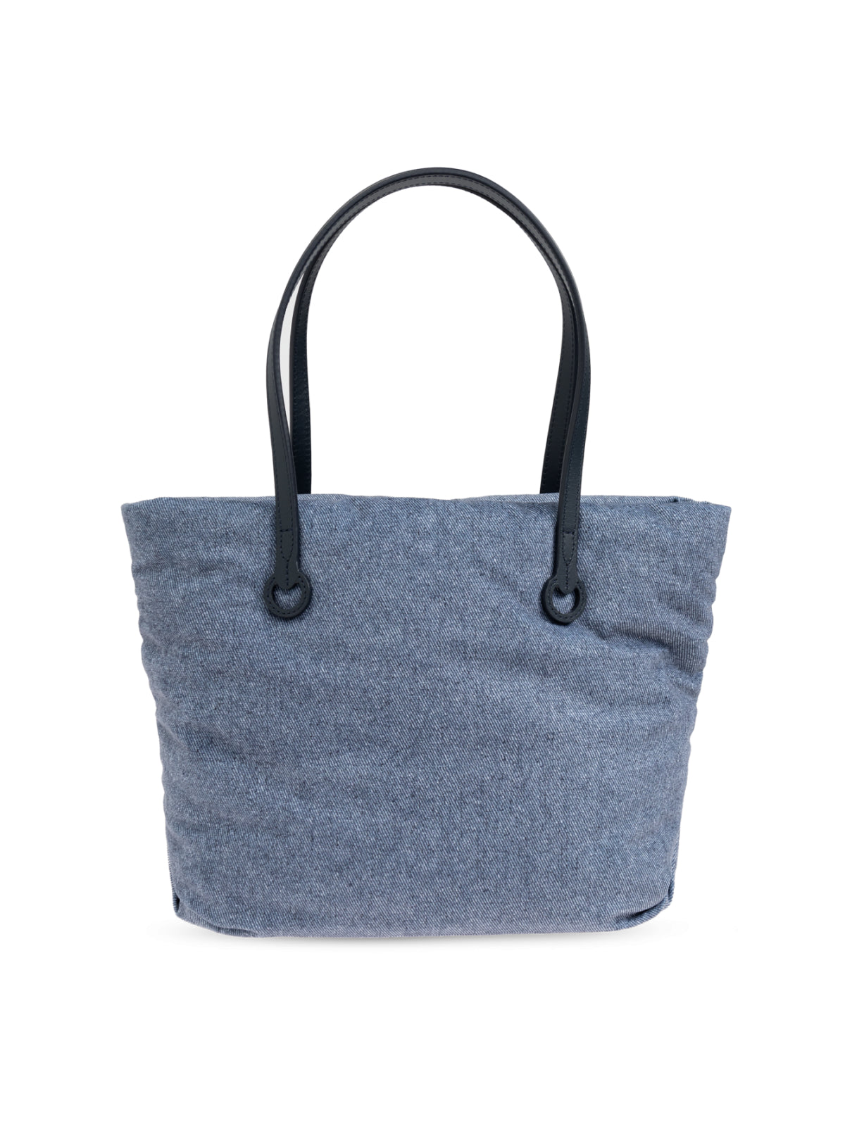Jw Anderson Quilted Puffy Anchor Logo Tote Bag — Blue Textile