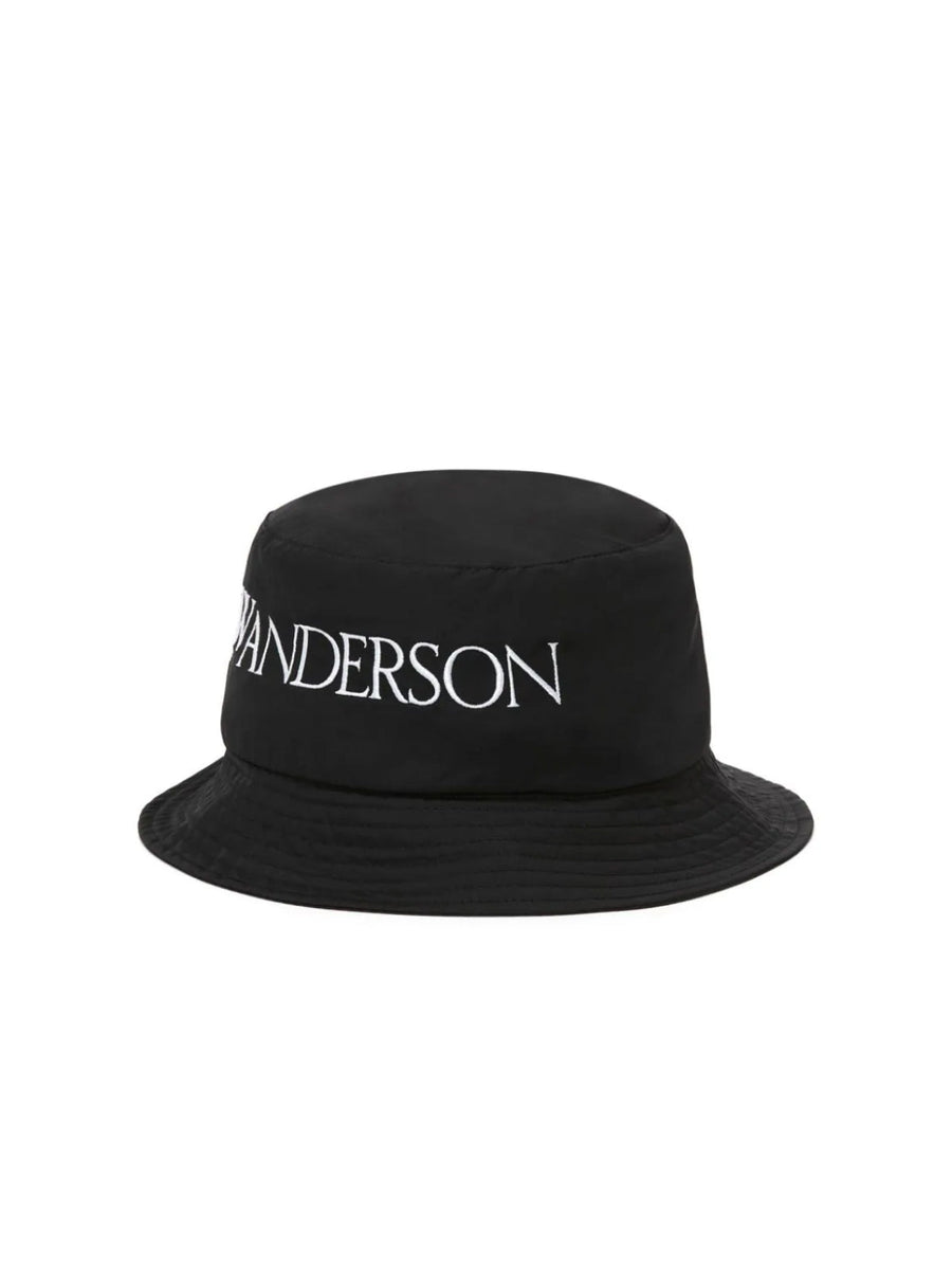 Jw Anderson Ac0175fa0214999 Logo Bucket Hat — Black Nylon