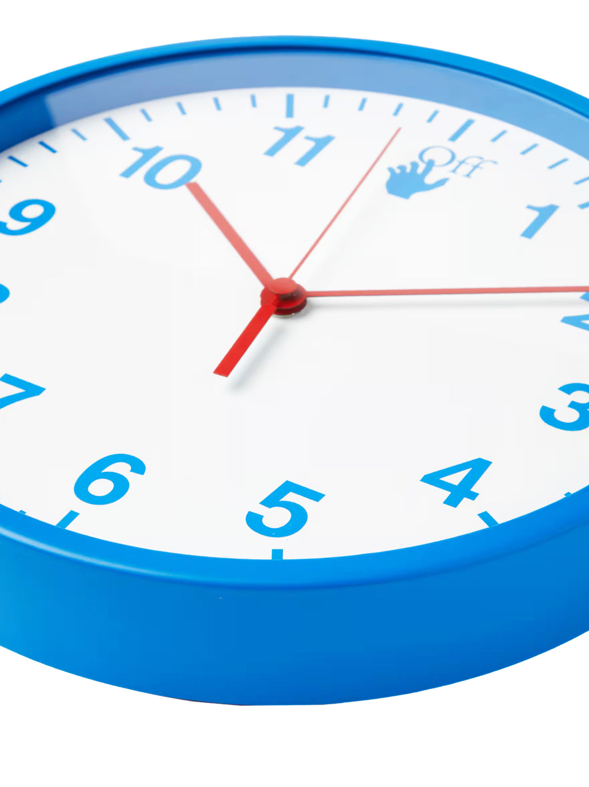 Hand Off Logo Quartz Wall Clock Blue Accessories > Jewelry