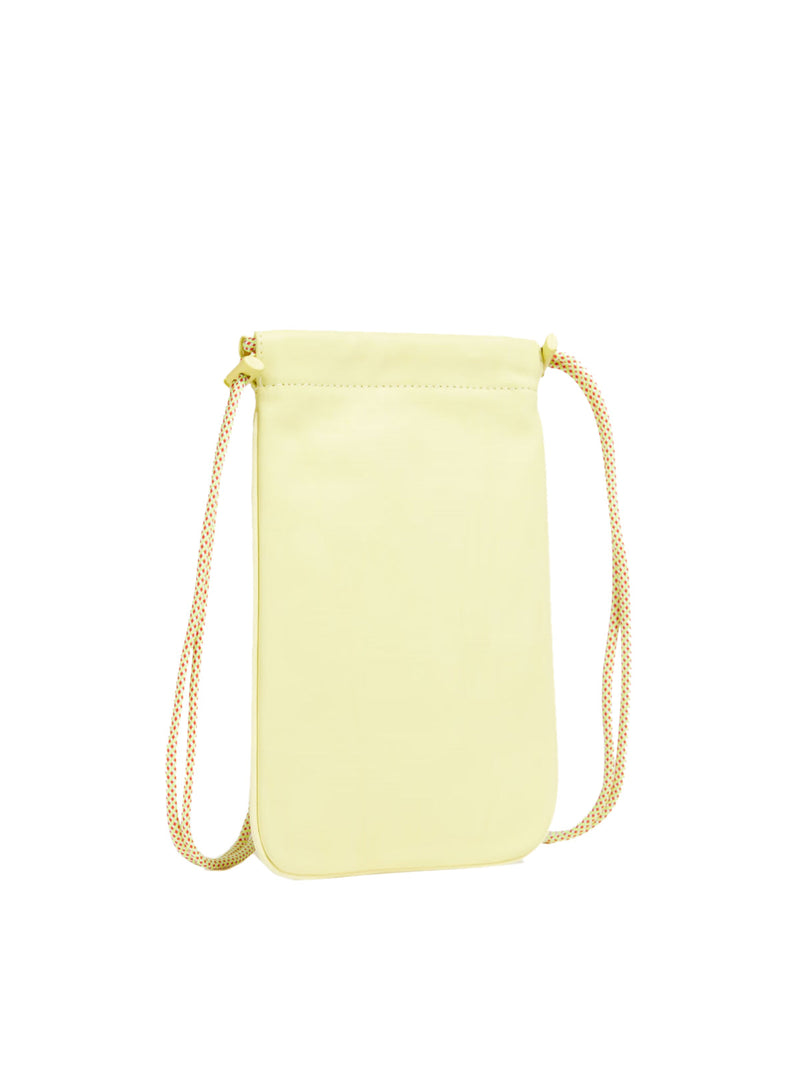 Zimmermann Logo Leather Pouch Crossbody Bag — Yellow