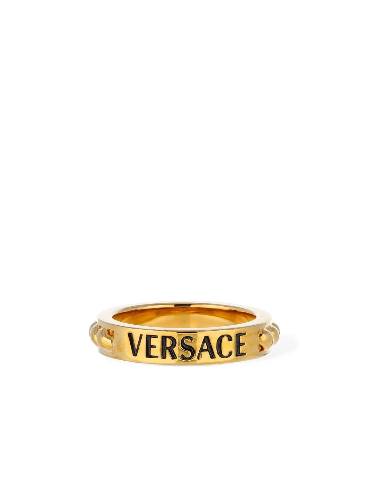 Versace Logo Ring — Gold Metal Rings