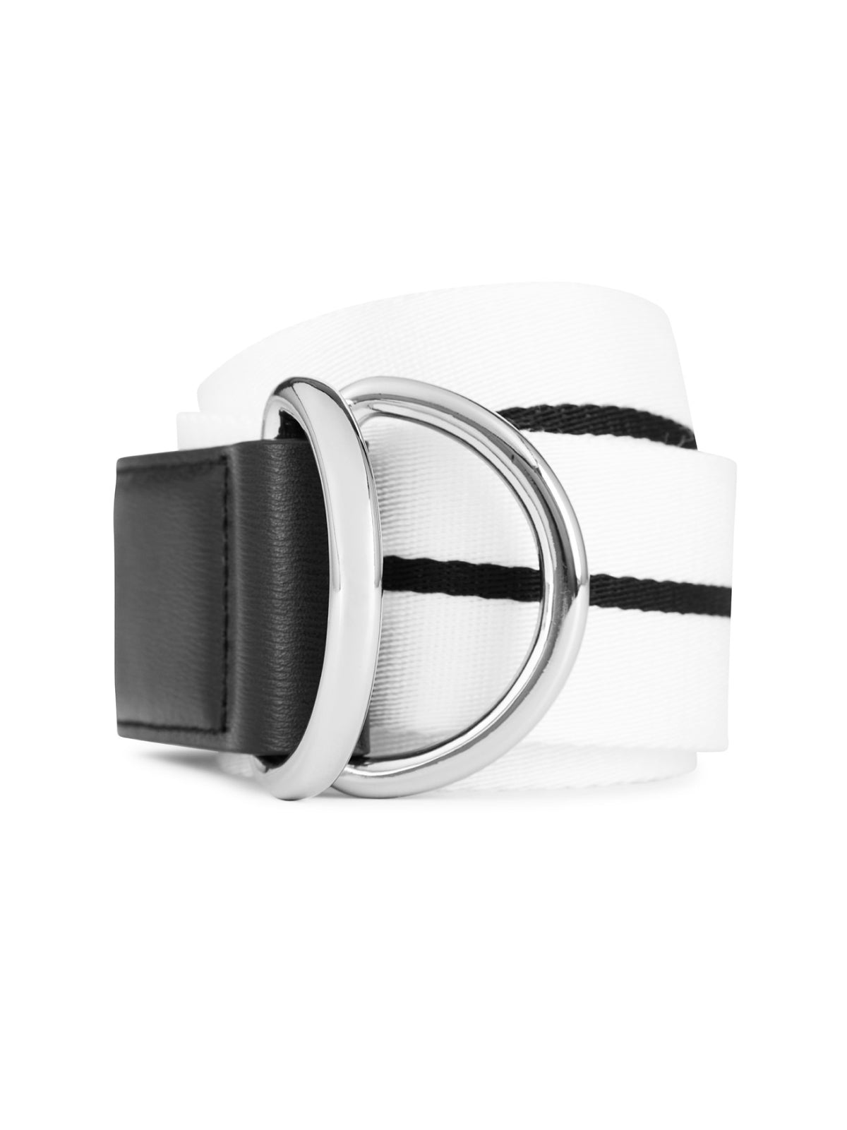 Palm Angels Venice Track Tape Belt — White Leather