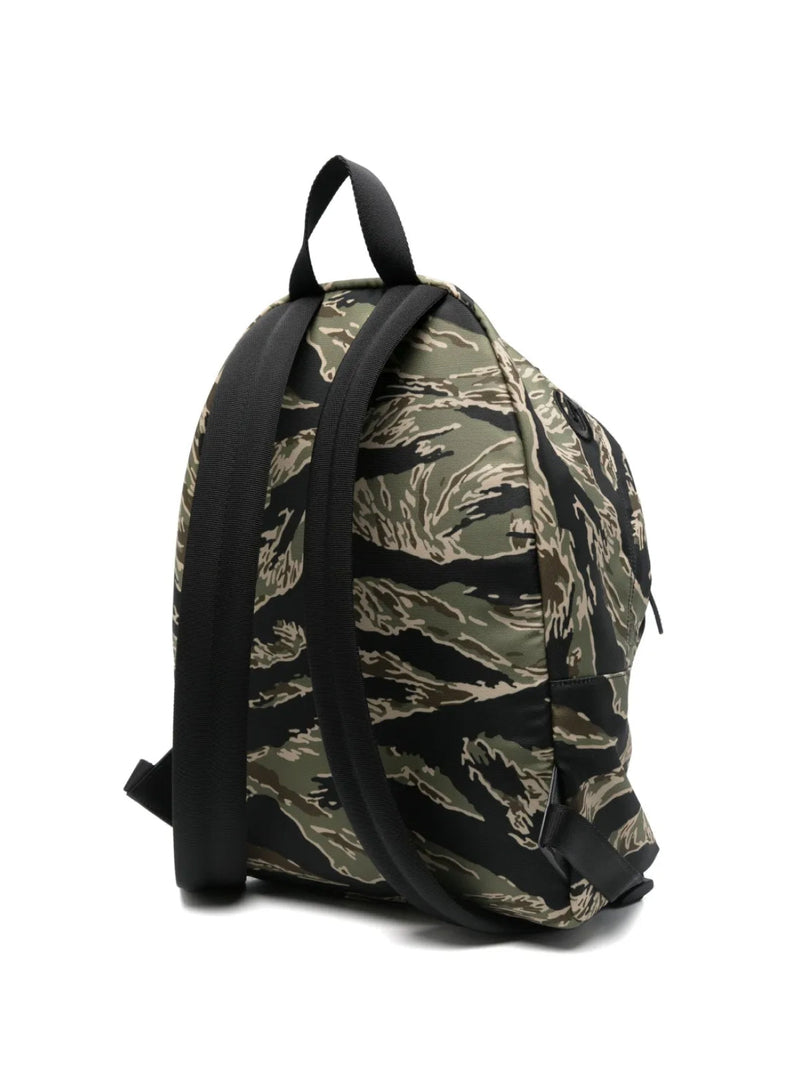 Givenchy Tiger-Stripe Camouflage Logo Backpack — Multicolor Polyester