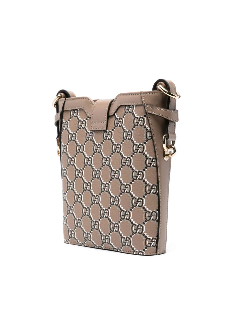 Gucci Gg Shadow Shoulder Bag — Brown Leather