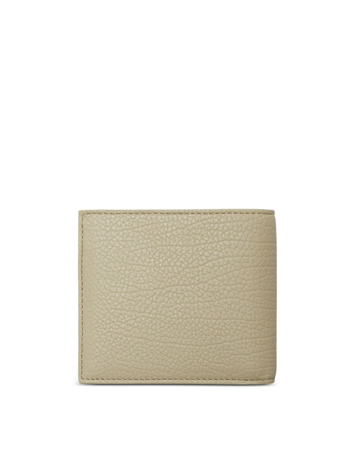 Burberry Logo Plaque Bifold Wallet — Green Leather