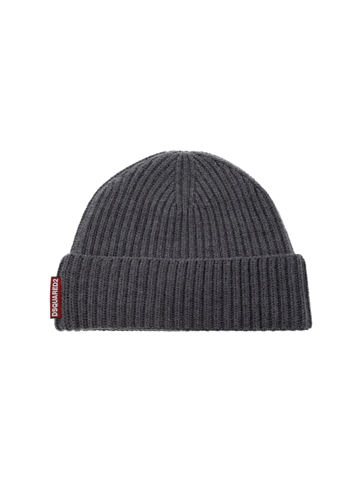 Dsquared2 Knm006501w067572122 Beanie And Scarf Set — Gray Wool Beanies