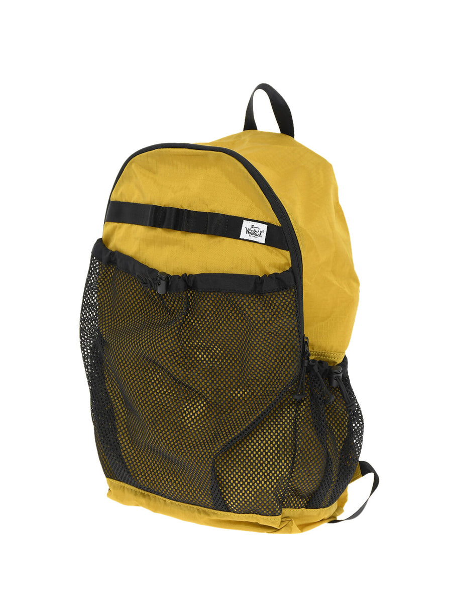 Woolrich Ripstop & Mesh Backpack — Yellow Textile