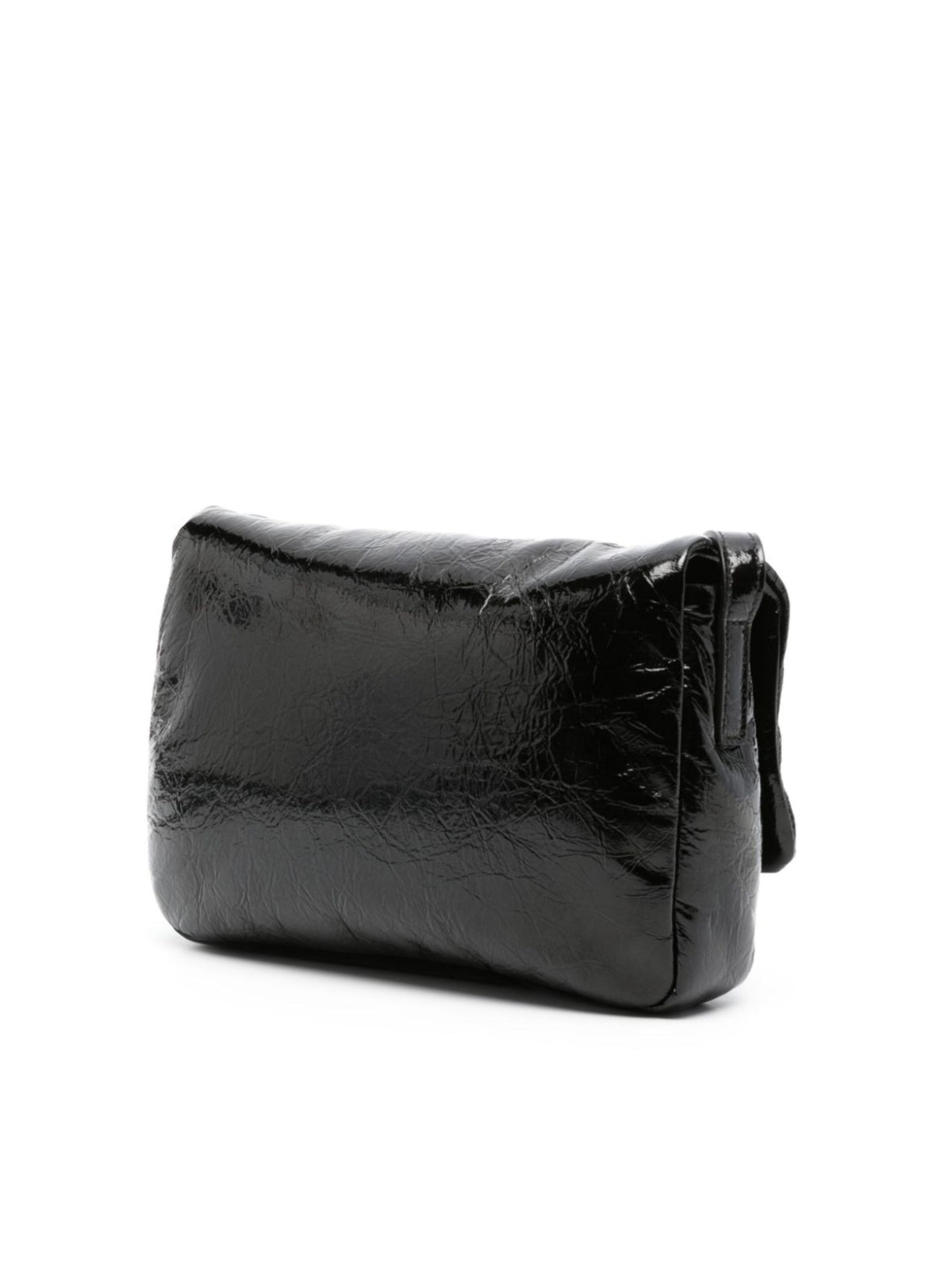 Palm Angels Logo-Embossed Leather Shoulder Bag — Black