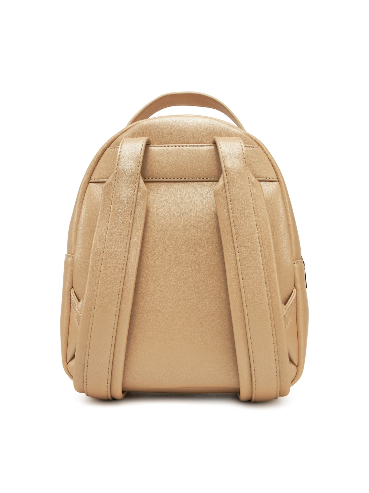 Moschino Logo Lettering Backpack — Beige Polyurethane