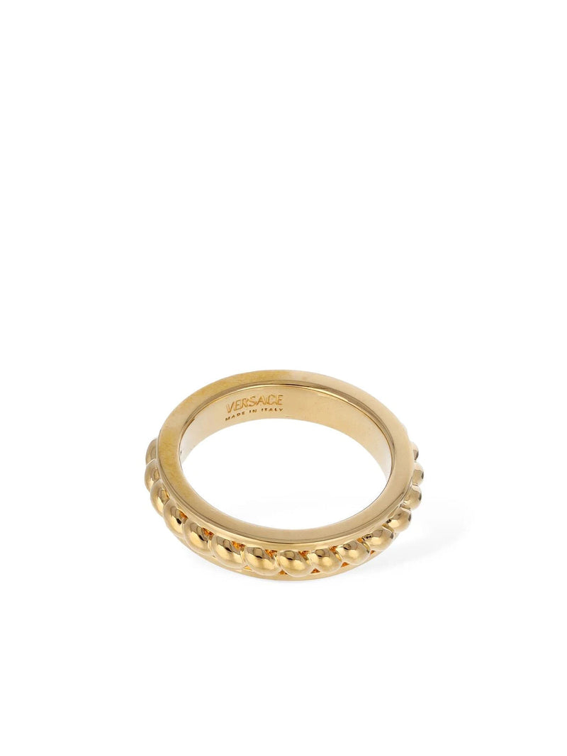 Versace Logo Ring — Gold Metal Rings