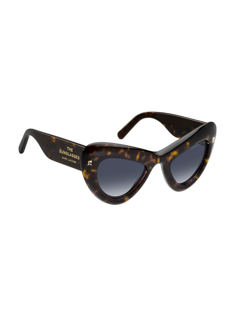 Marc Jacobs 798saiocry Cat-Eye Sunglasses — Brown Acetate