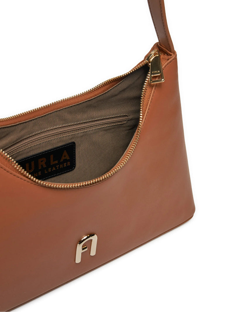 Furla Diamante Shoulder Bag — Brown Leather