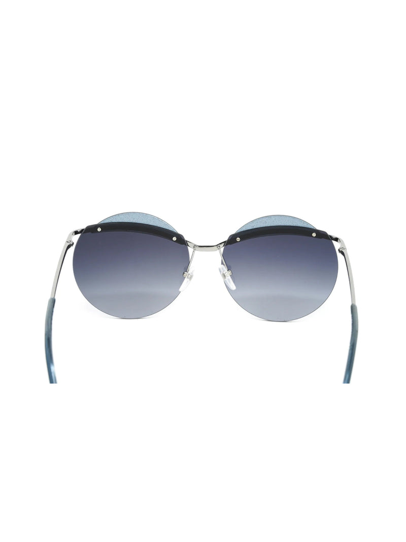 Marc Jacobs 102s6lb Round Metal Sunglasses — Blue
