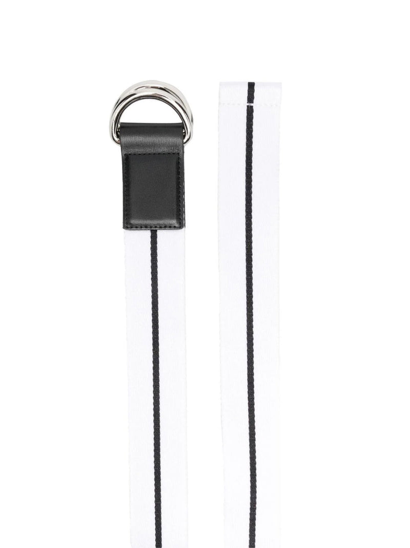 Palm Angels Venice Track Tape Belt — White Leather