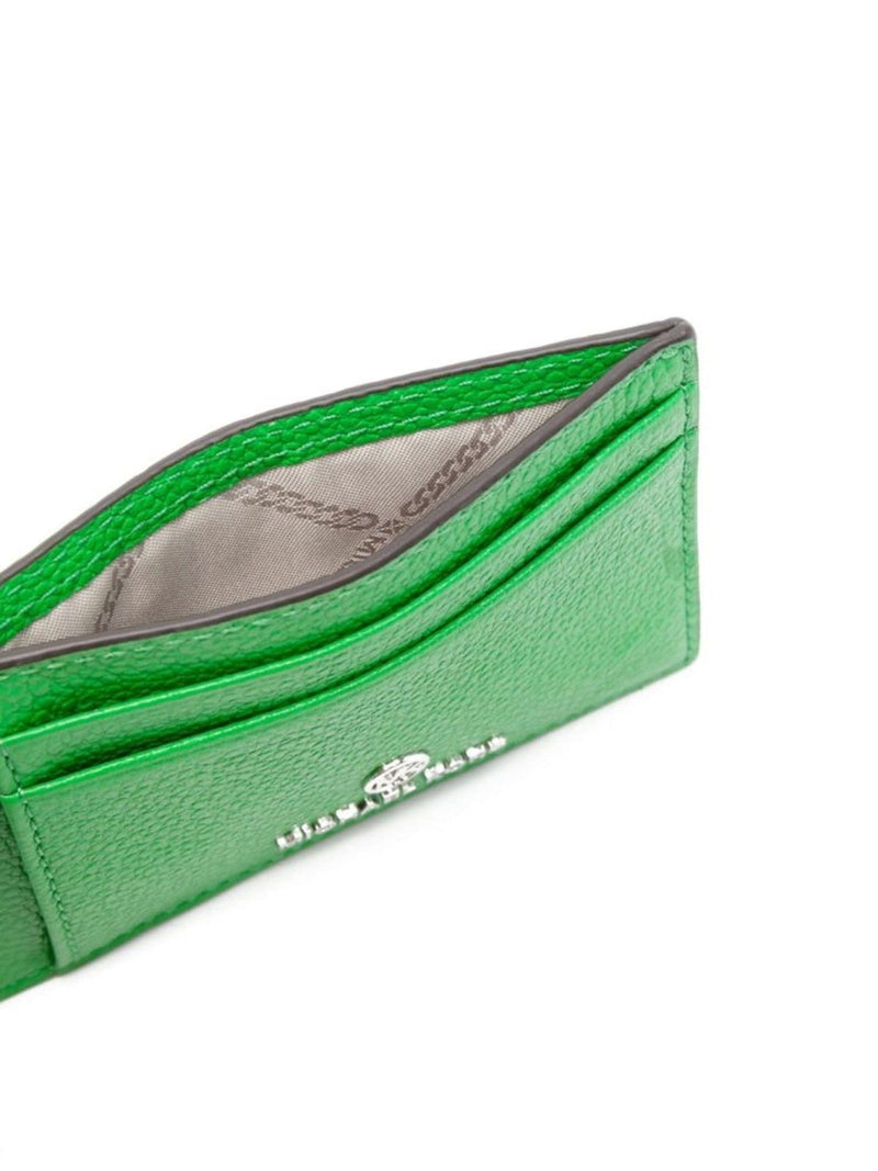 Michael Kors Jet Set Charm Card Holder — Green Leather Wallet