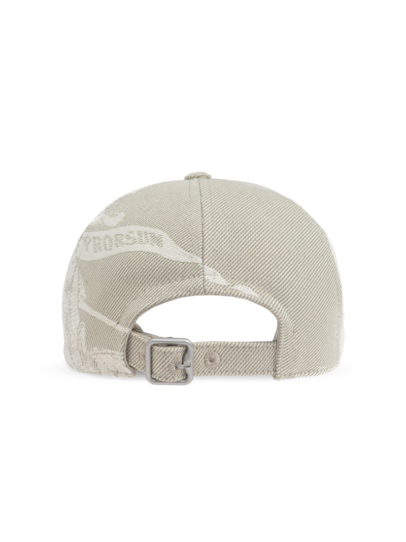 Burberry 8095005 Ekd Logo Baseball Cap — Gray Cotton Caps