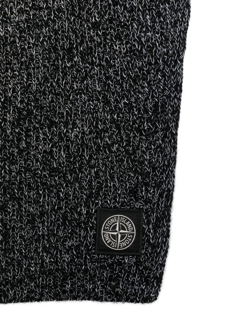 Stone Island K2s15n100010s00l3 Compass Logo Balaclava — Gray Polyester Beanies