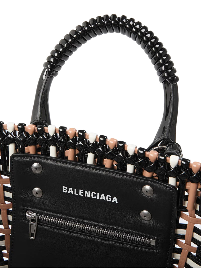 Balenciaga Braided Textile Tote Bag — Multicolor