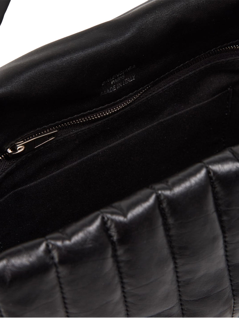 Balenciaga Monaco Shoulder Bag — Black Leather
