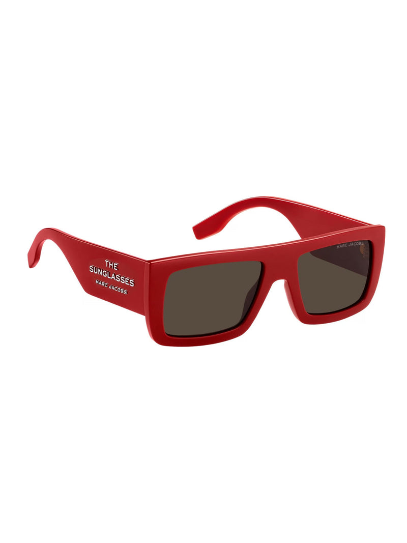 Marc Jacobs 775sc9ared Logo-Print Acetate Sunglasses — Red