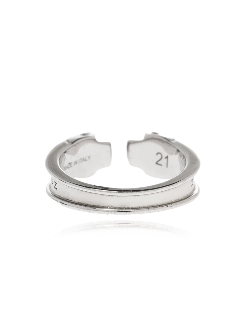 Alexander Mcqueen Twin Skull Ring — Silver Brass Rings