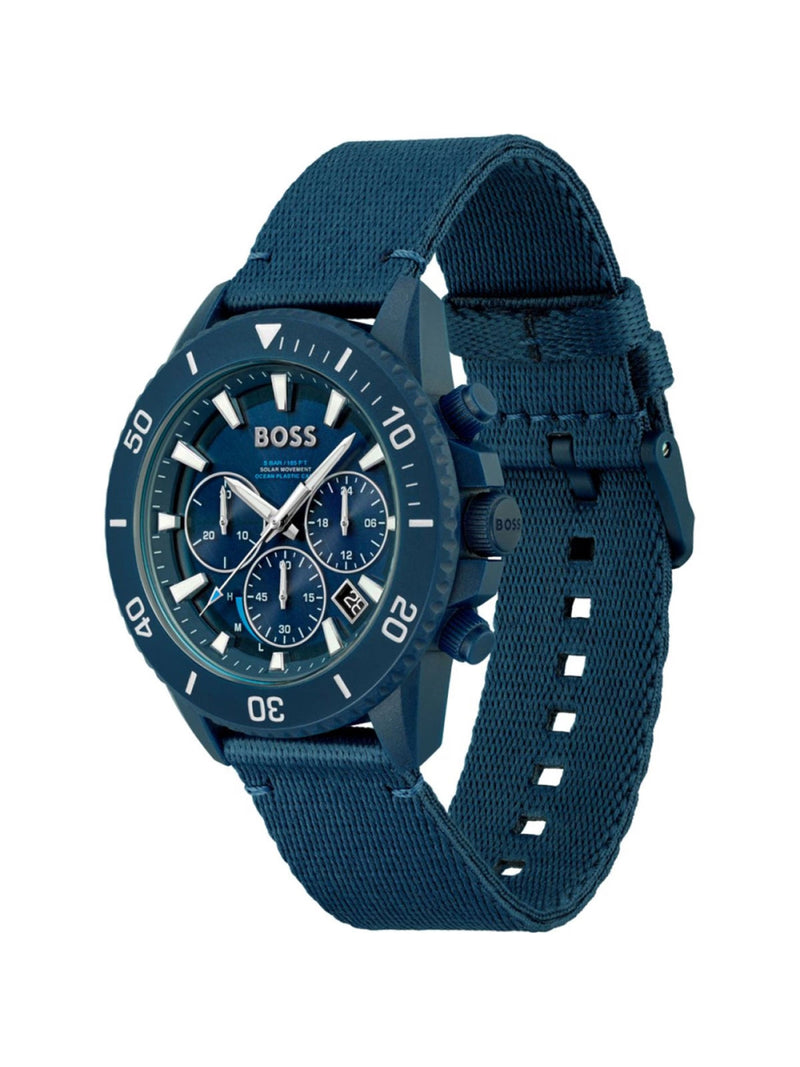 Hugo Boss Admiral Ocean Watch — Blue Recycled Plastic Case Watches