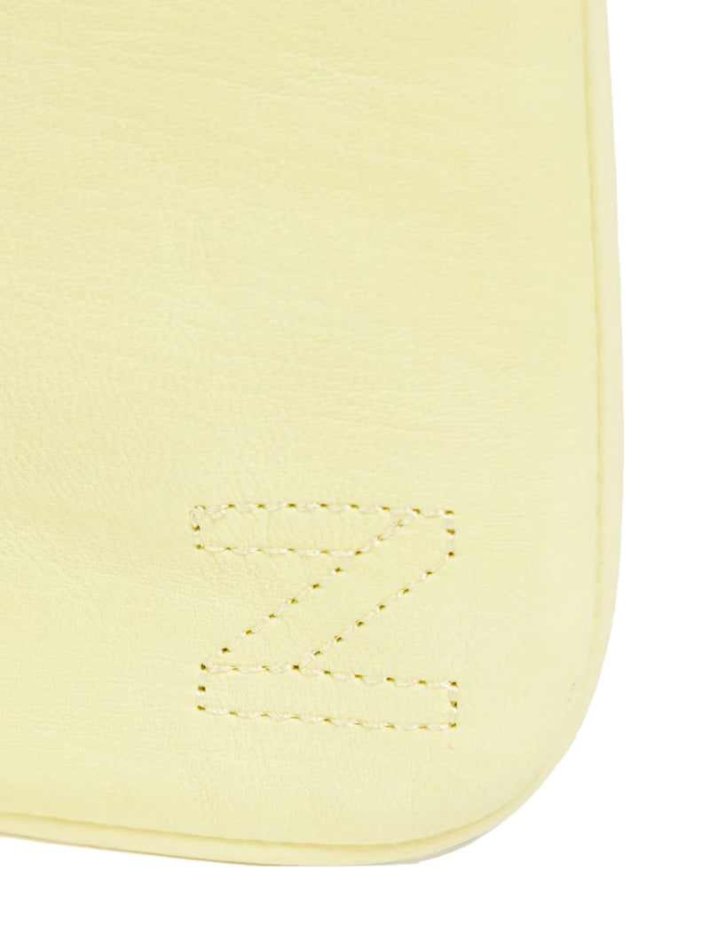 Zimmermann Logo Leather Pouch Crossbody Bag — Yellow